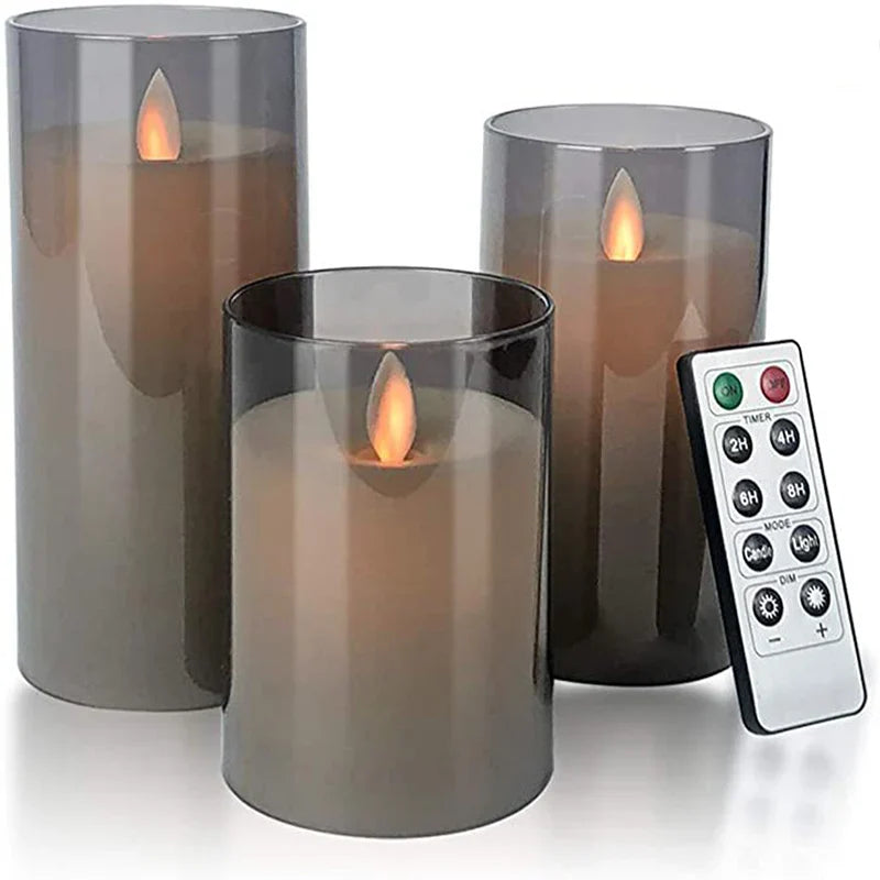 Flameless Candle Set of 3 | Realistic LED Flickering Candles