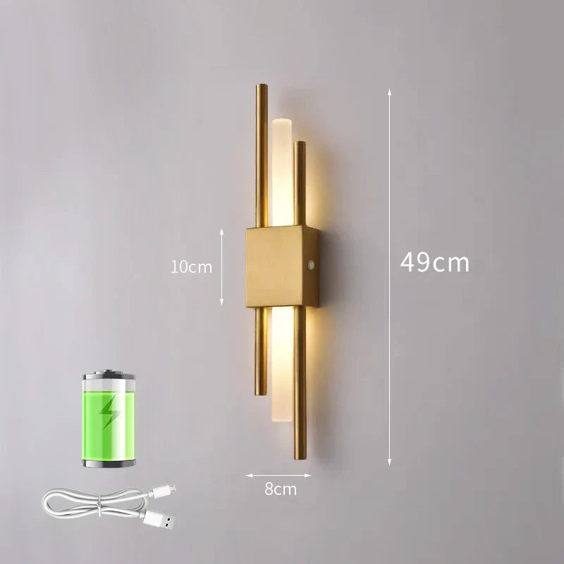 Celestial Modern LED Wall Light | Gold Up-Down Sconce | Designer Hallway Lamp