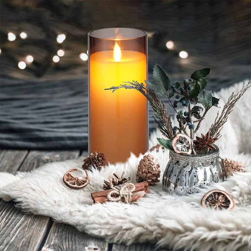 Flameless Candle Set of 3 | Realistic LED Flickering Candles