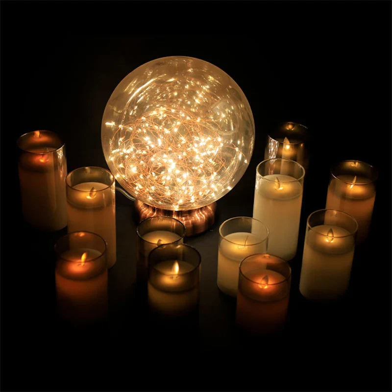 Flameless Candle Set of 3 | Realistic LED Flickering Candles