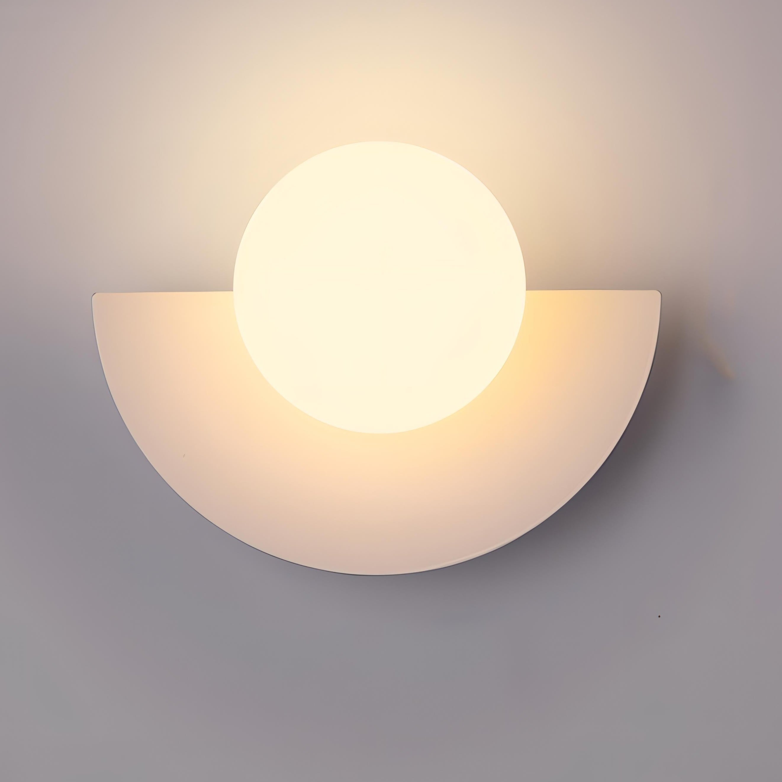 Everest Nordic Minimalist Half-Round Wall Sconce - Geometric LED Accent Light