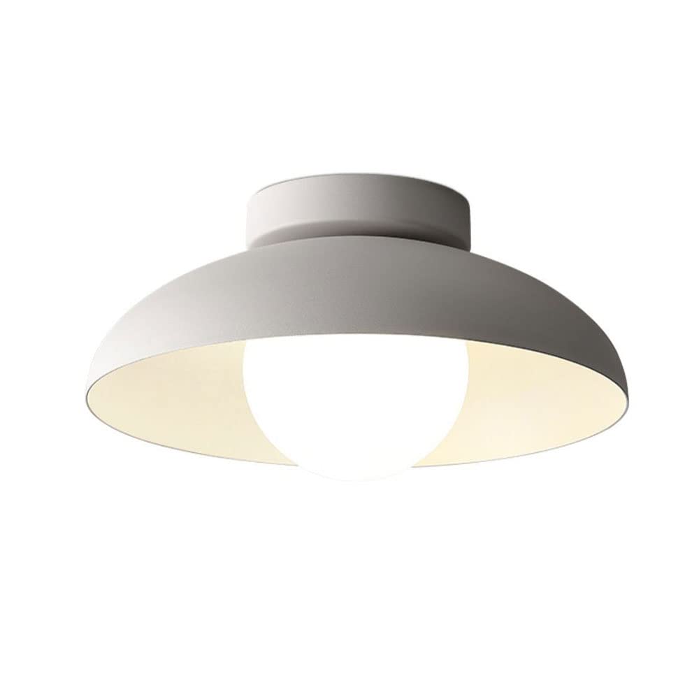 Modern White Dome Flush Mount Ceiling Light Minimalist