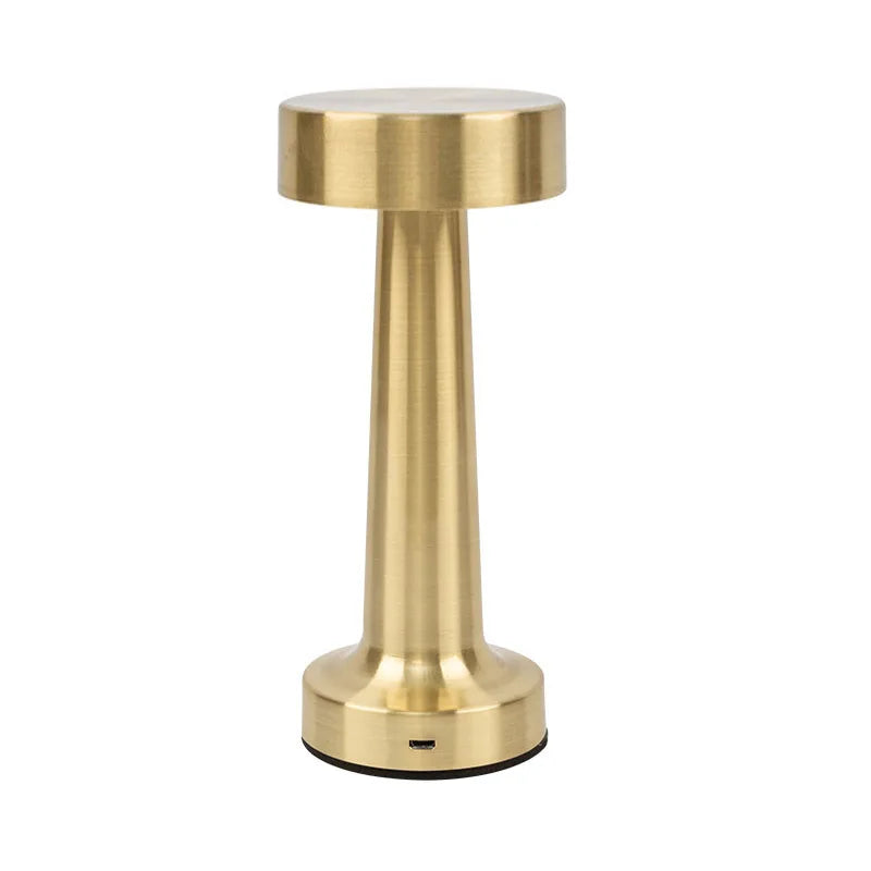 Retro LED Table Lamp - Rechargeable, Touch Sensor, Wireless Night Light for Bar & Coffee Table - Ideal for Restaurant and Living Room Decor Lighting