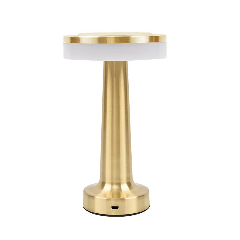 Retro LED Table Lamp - Rechargeable, Touch Sensor, Wireless Night Light for Bar & Coffee Table - Ideal for Restaurant and Living Room Decor Lighting