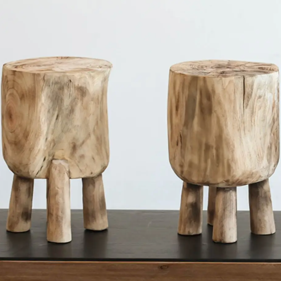 Vintage Wooden Display Stand | Rustic Wood Pedestal