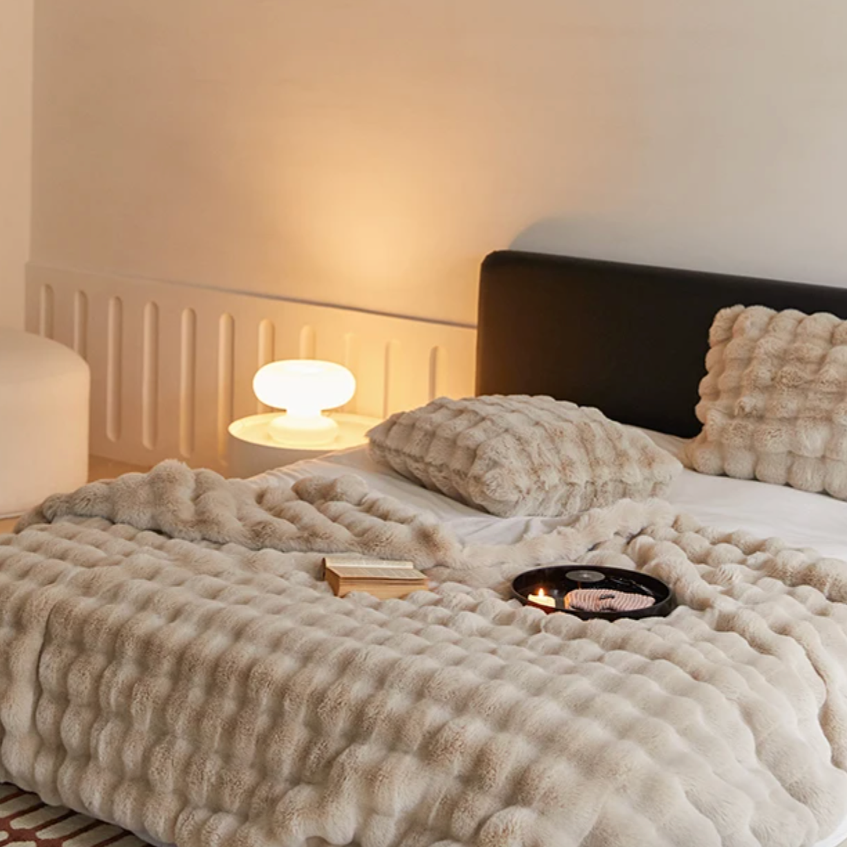 Luxury Rabbit Faux Fur Throw Blanket | Ultra-Soft Plush Blanket