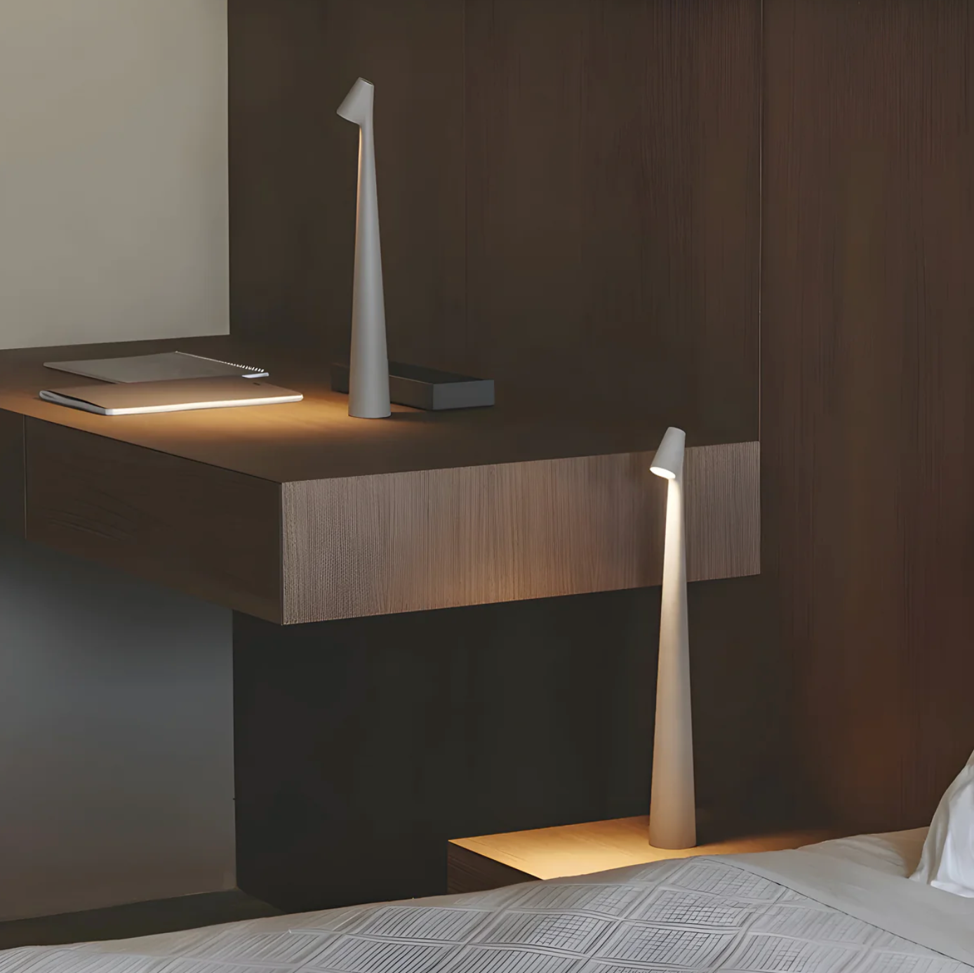 Nordic Minimalist Mood Lamp – Rechargeable Cordless LED Table Lamp with Dimmable Brightness