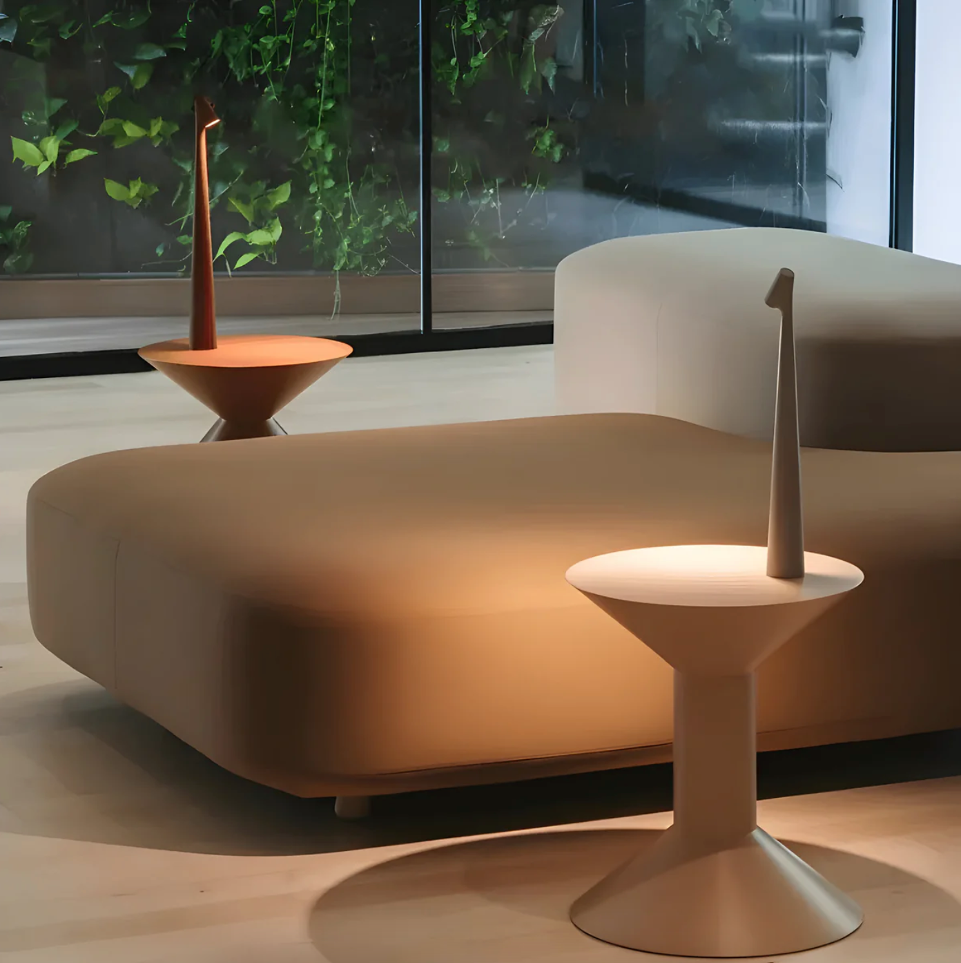 Nordic Minimalist Mood Lamp – Rechargeable Cordless LED Table Lamp with Dimmable Brightness