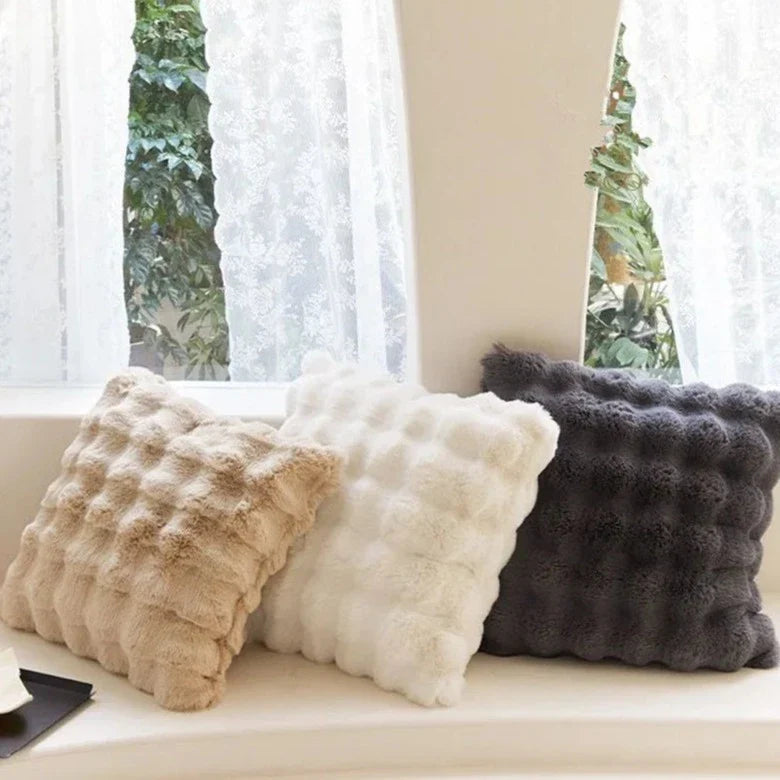 Luxury Rabbit Faux Fur Pillow Cover | Soft Plush Throw Cushion Cover
