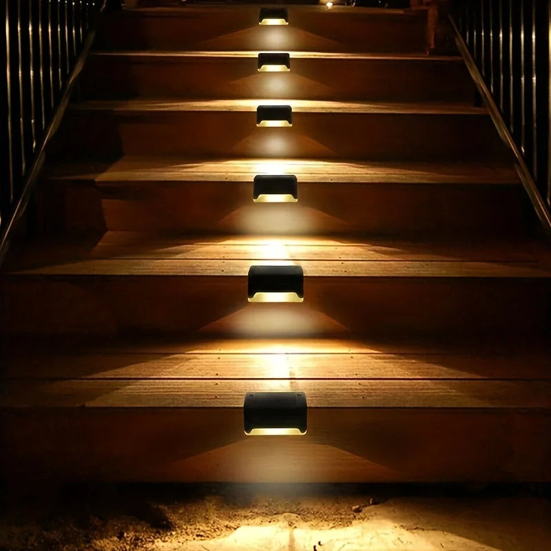 Solar Fence Lights - Outdoor LED Deck Lights for Stairs, Walls & Garden