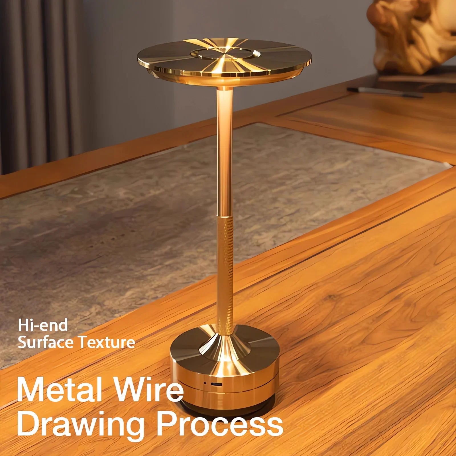 Cordless Modern Aura Table Lamp - Cordless Table Lamp with Touch Control & Modern Nordic Design