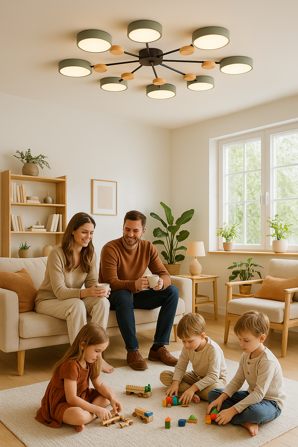 Modern Scandinavian LED Ceiling Light – Stylish & Sustainable