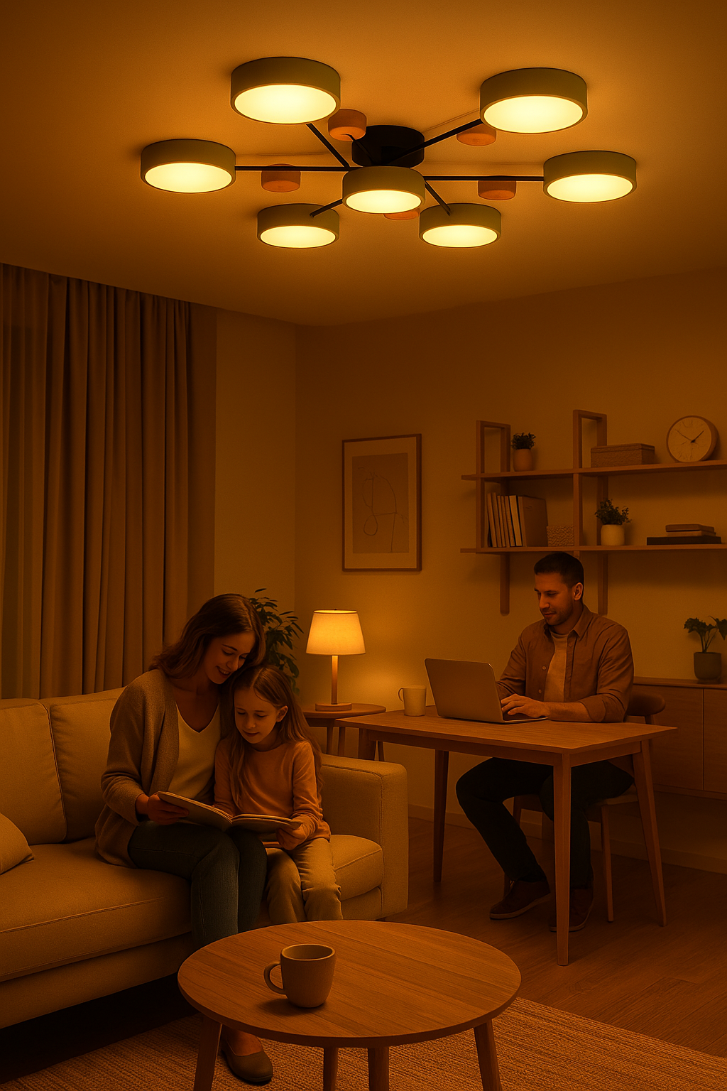 Modern Scandinavian LED Ceiling Light – Stylish & Sustainable