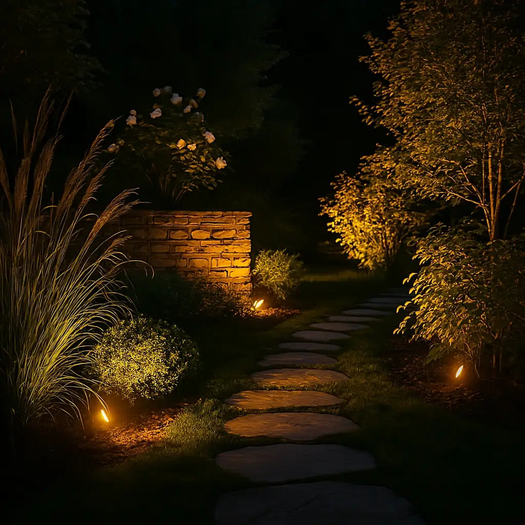Solar Powered LED Garden Spotlight - Adjustable Outdoor Landscape Lights