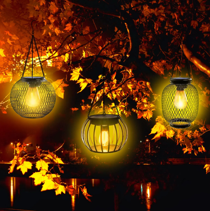 Durable Waterproof LED Solar Lantern – Outdoor Hanging Garden Light for All-Night Lighting