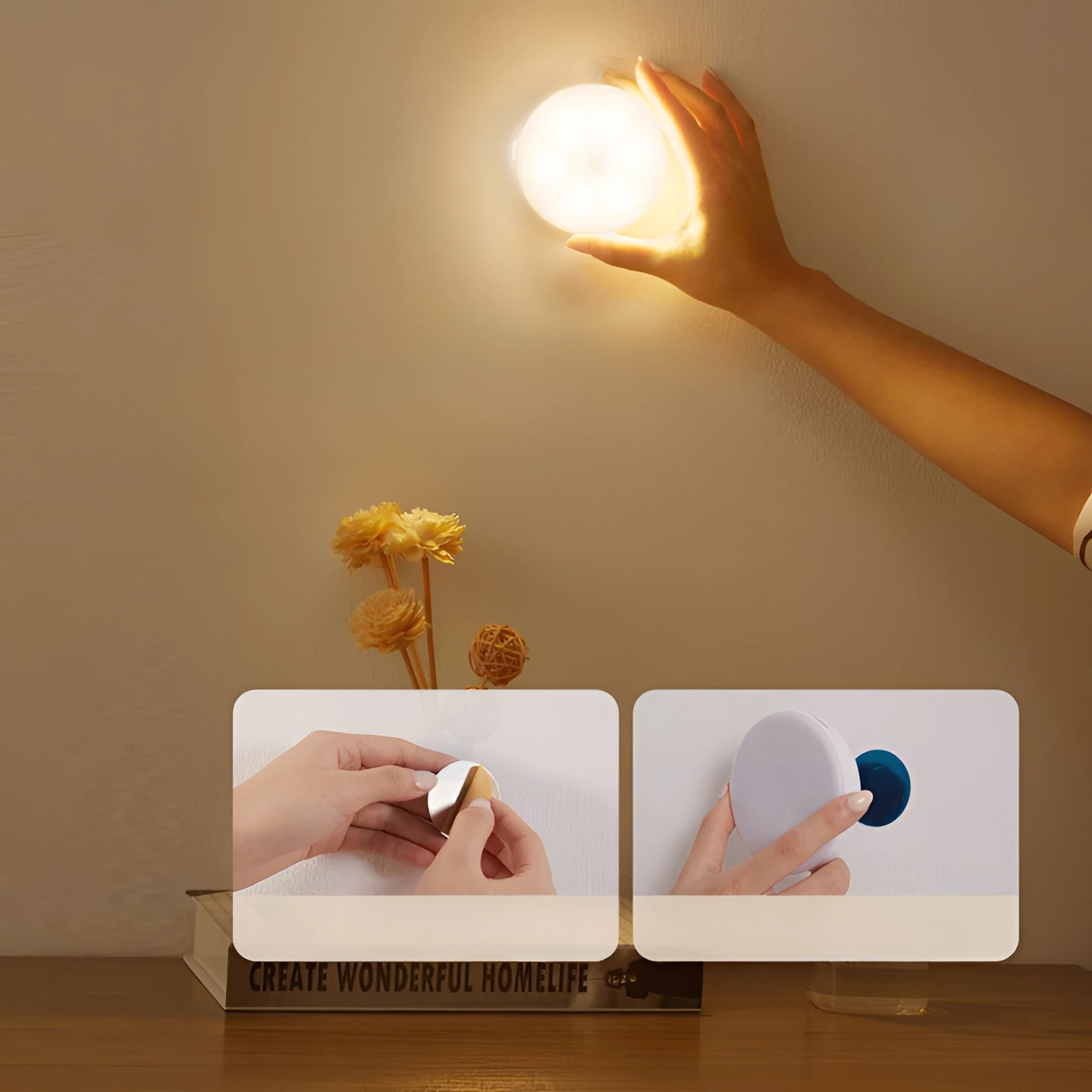 LED Motion Sensor Light - Wireless, Rechargeable, Energy-Efficient