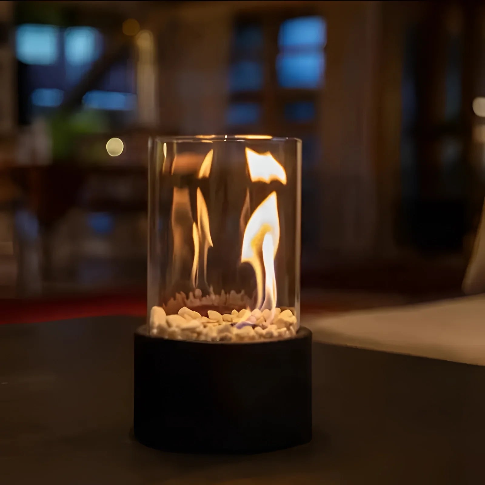 Portable Glass Bio-ethanol Fireplace | Ventless Indoor-Outdoor Fire Pit