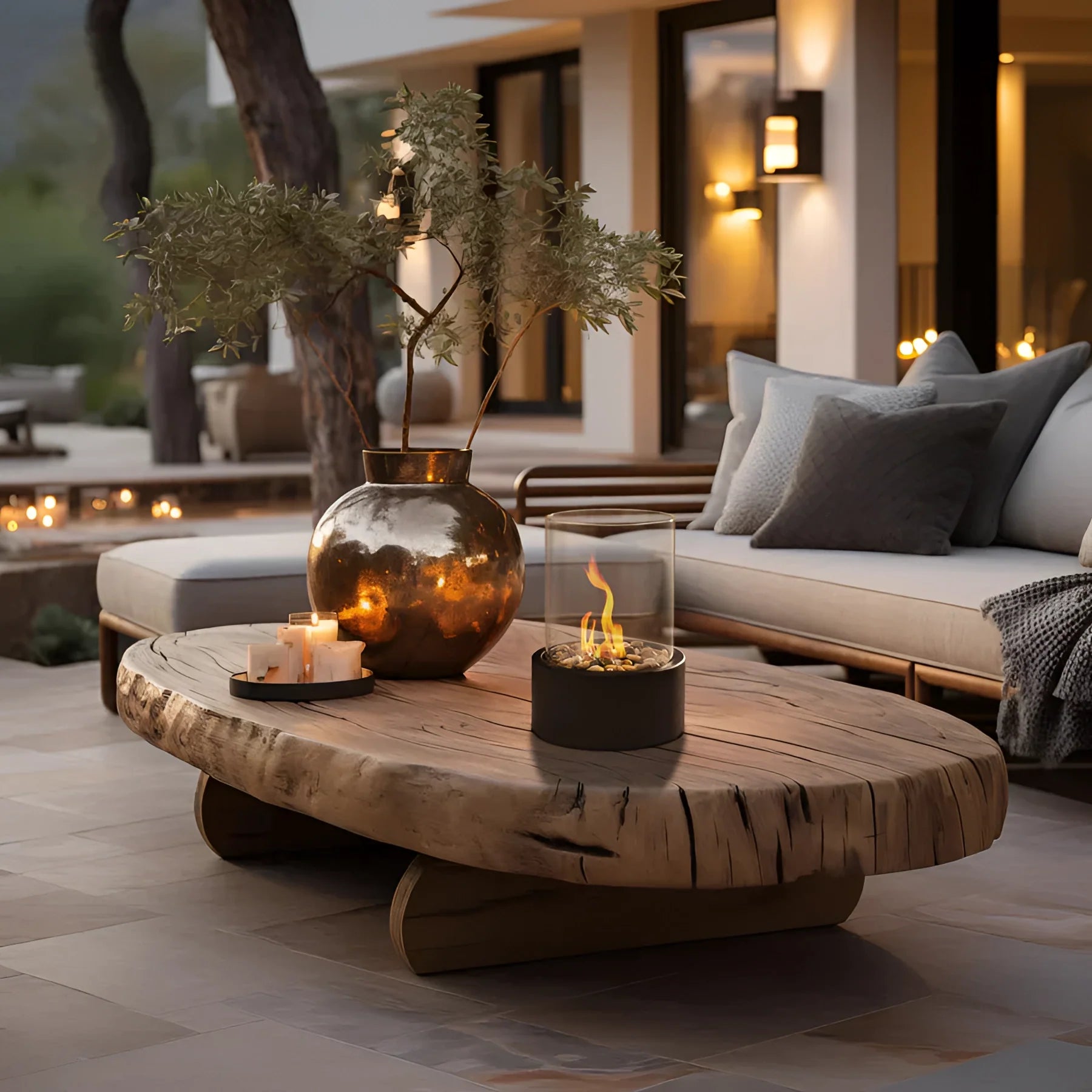 Portable Glass Bio-ethanol Fireplace | Ventless Indoor-Outdoor Fire Pit