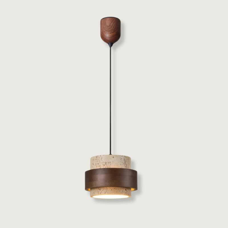 StoneGlow – Pendant Light Made of Natural Stone and Wood