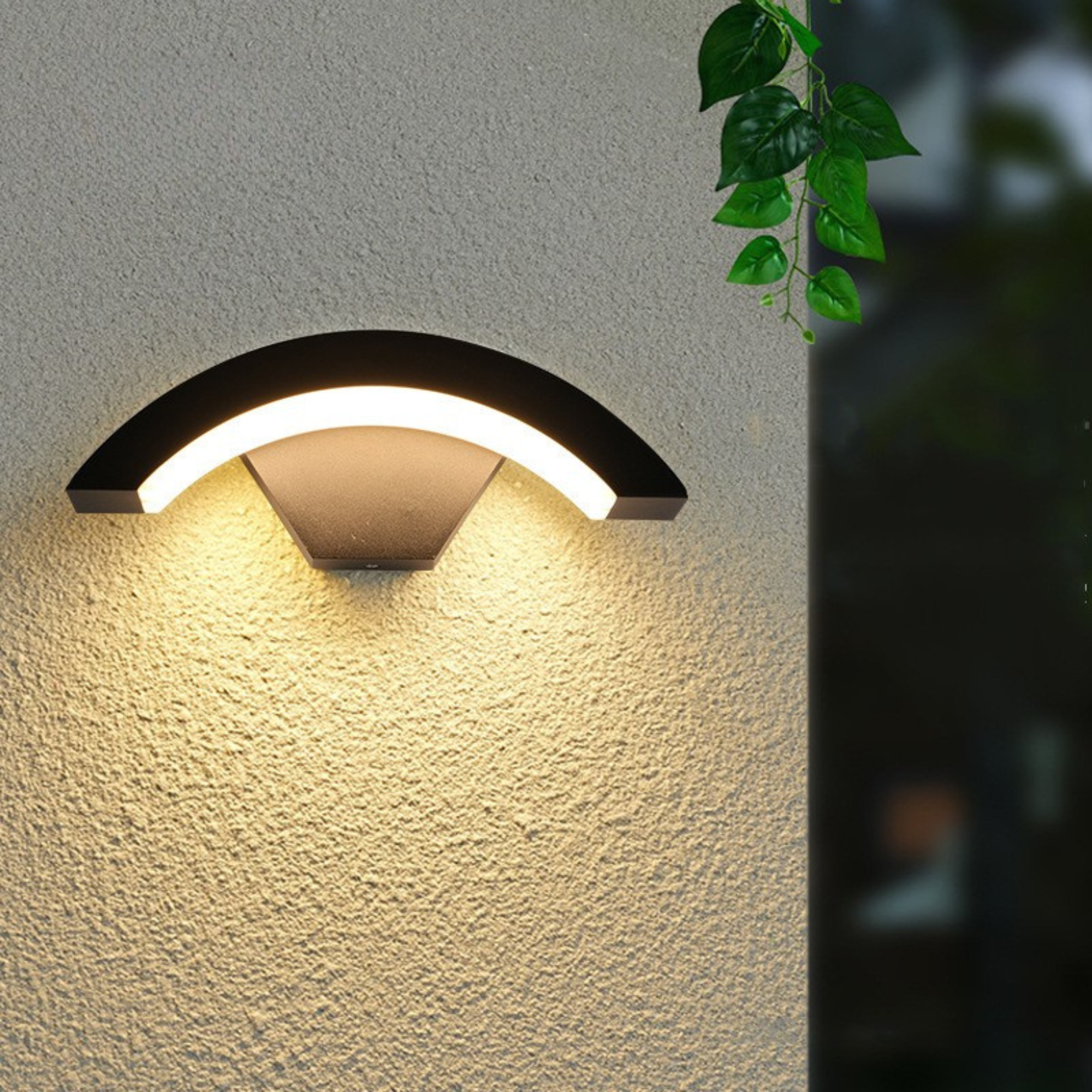 GuardaLux - Black Outdoor Motion Sensor Outdoor Wall Light IP65