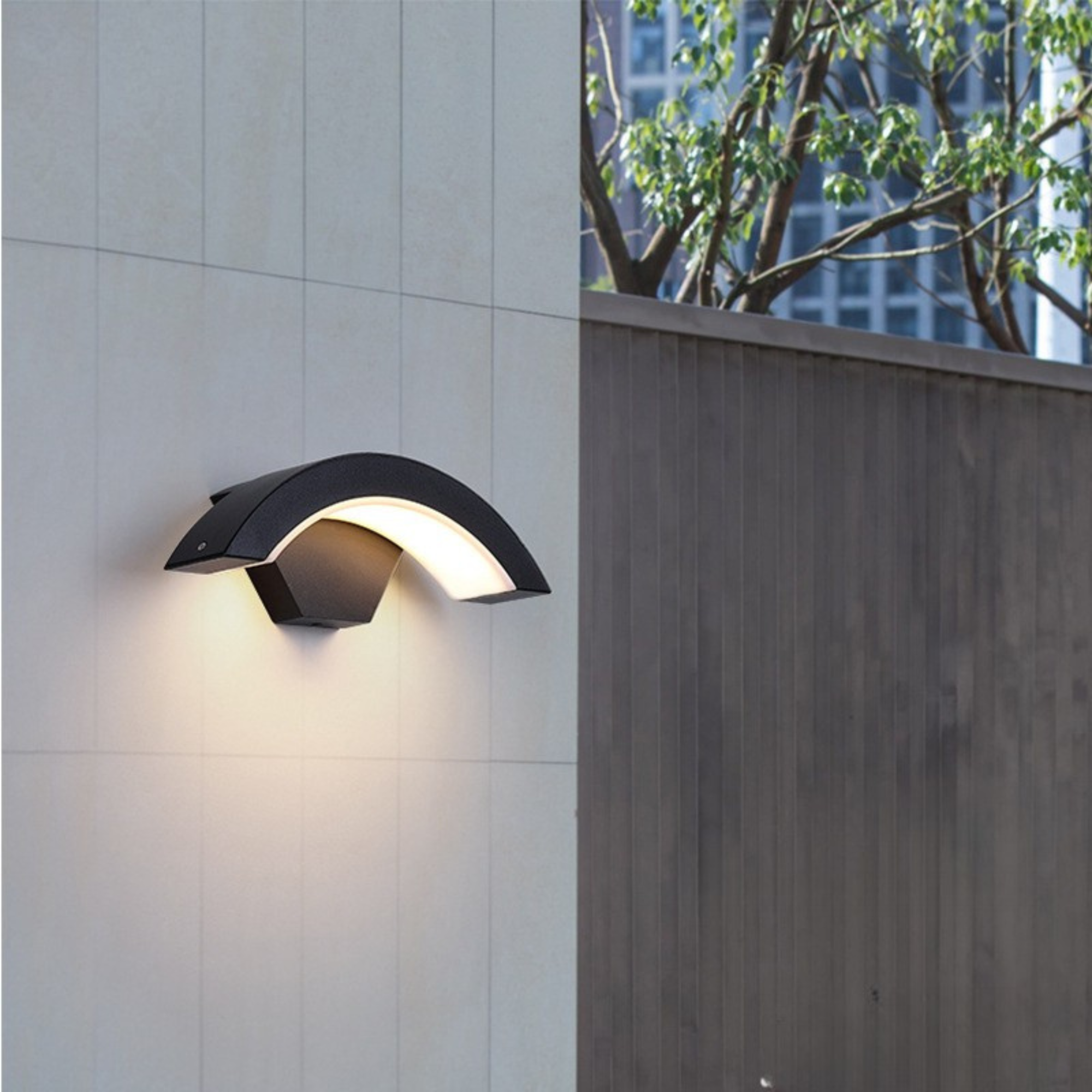 GuardaLux - Black Outdoor Motion Sensor Outdoor Wall Light IP65