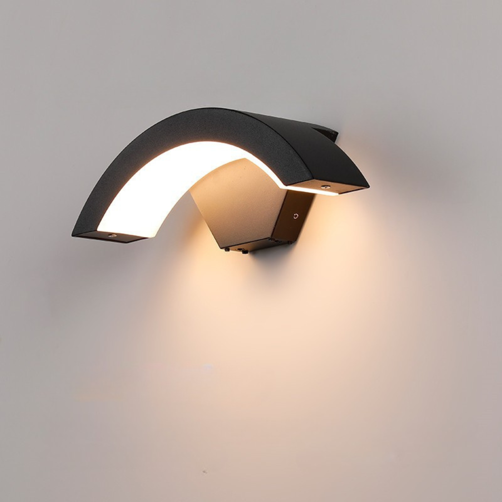 GuardaLux - Black Outdoor Motion Sensor Outdoor Wall Light IP65