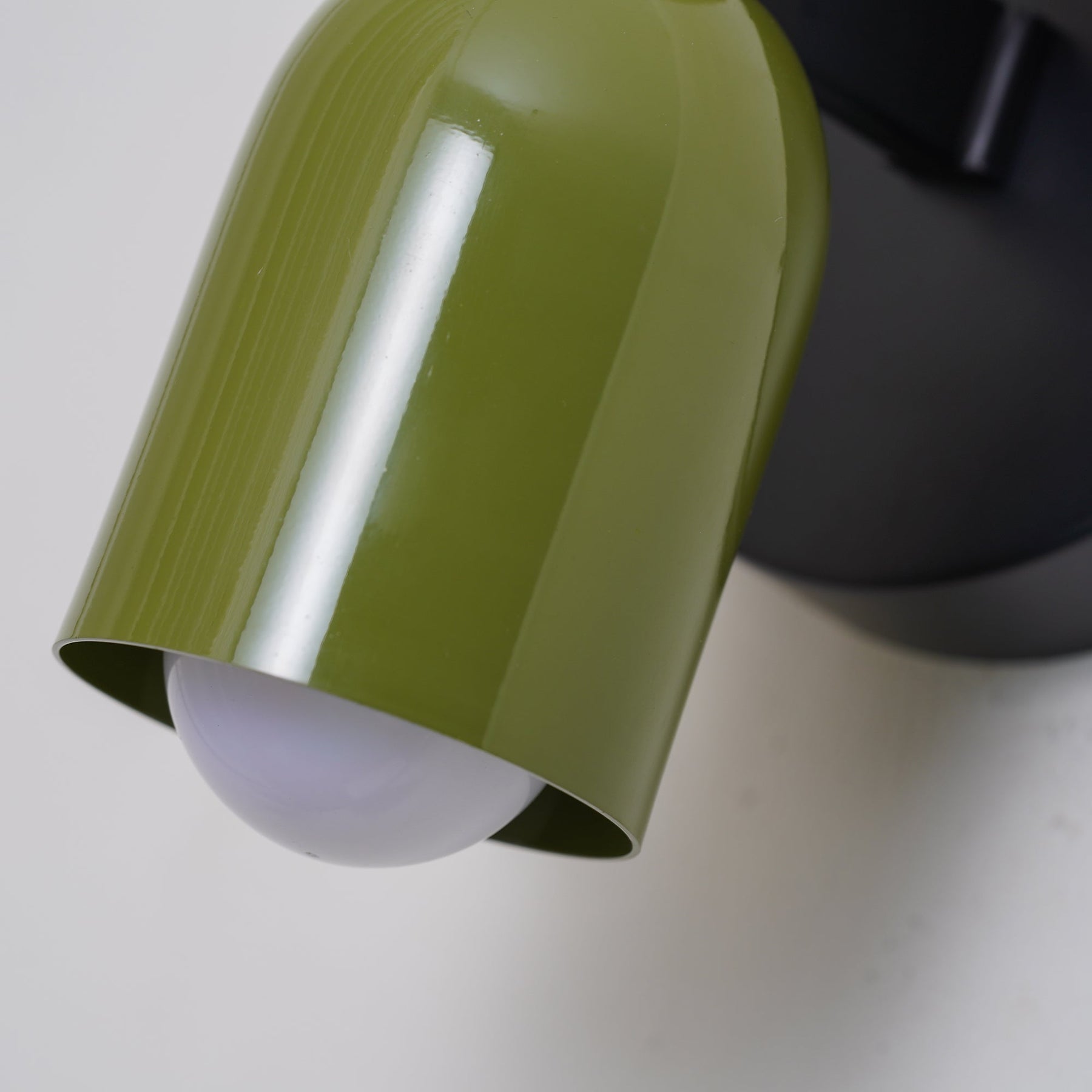 Modern Dual-Shade Wall Sconce | Black & Terracotta Color Block Fixture