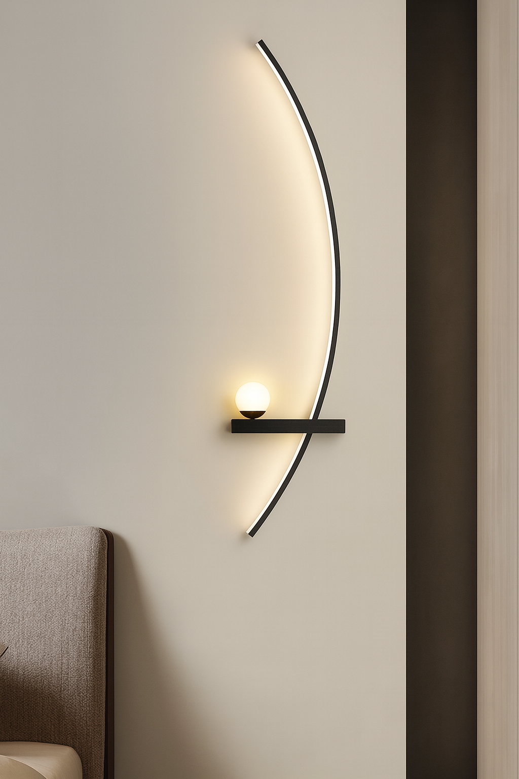 LIVIA | Modern LED Sculptural Wall Sconce with Ambient Light