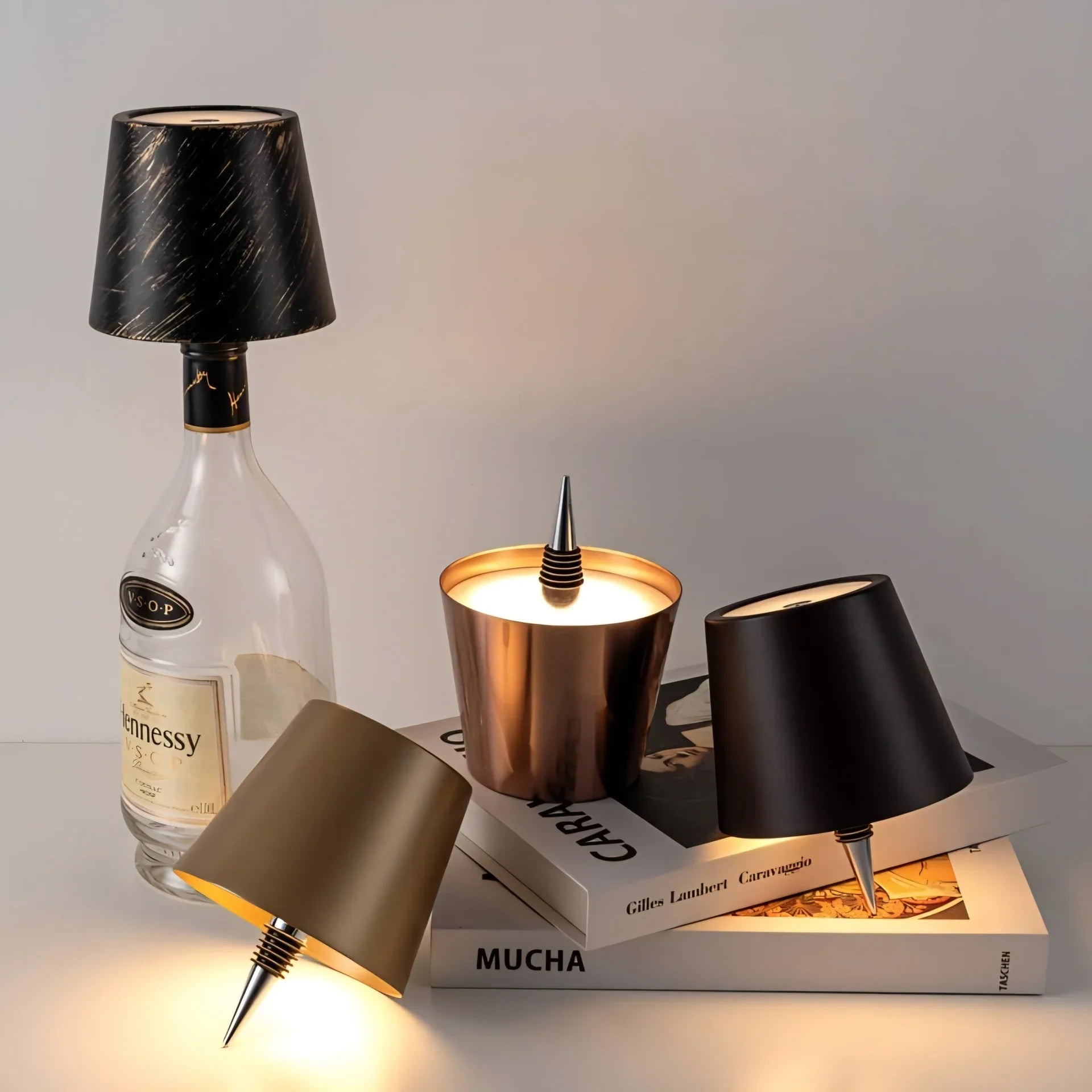 Wireless Bottle Lamp - Rechargeable LED Wine Bottle Light with Touch Control