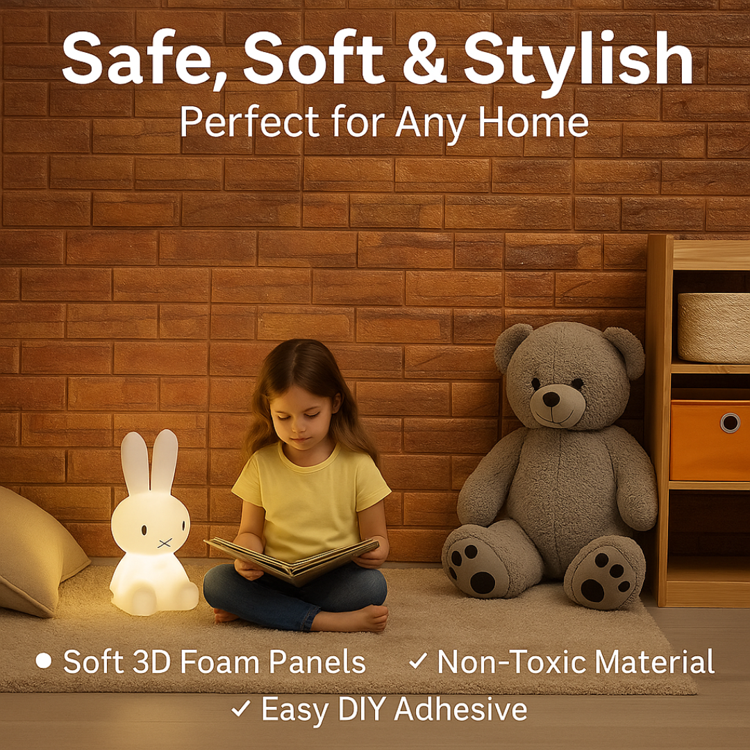 3D Brick Peel and Stick Wallpaper – Realistic Textured Wall Panels (DIY)