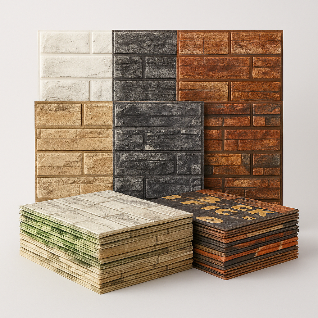 3D Brick Peel and Stick Wallpaper – Realistic Textured Wall Panels (DIY)
