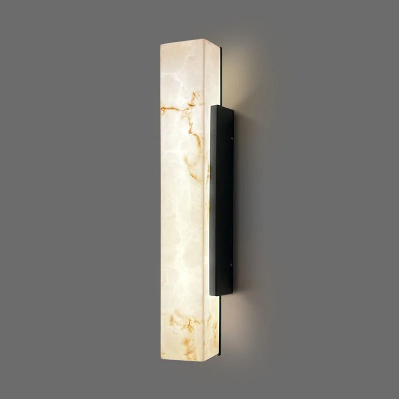 Zoya Outdoor Marble Wall Light – Modern LED Exterior Wall Sconce
