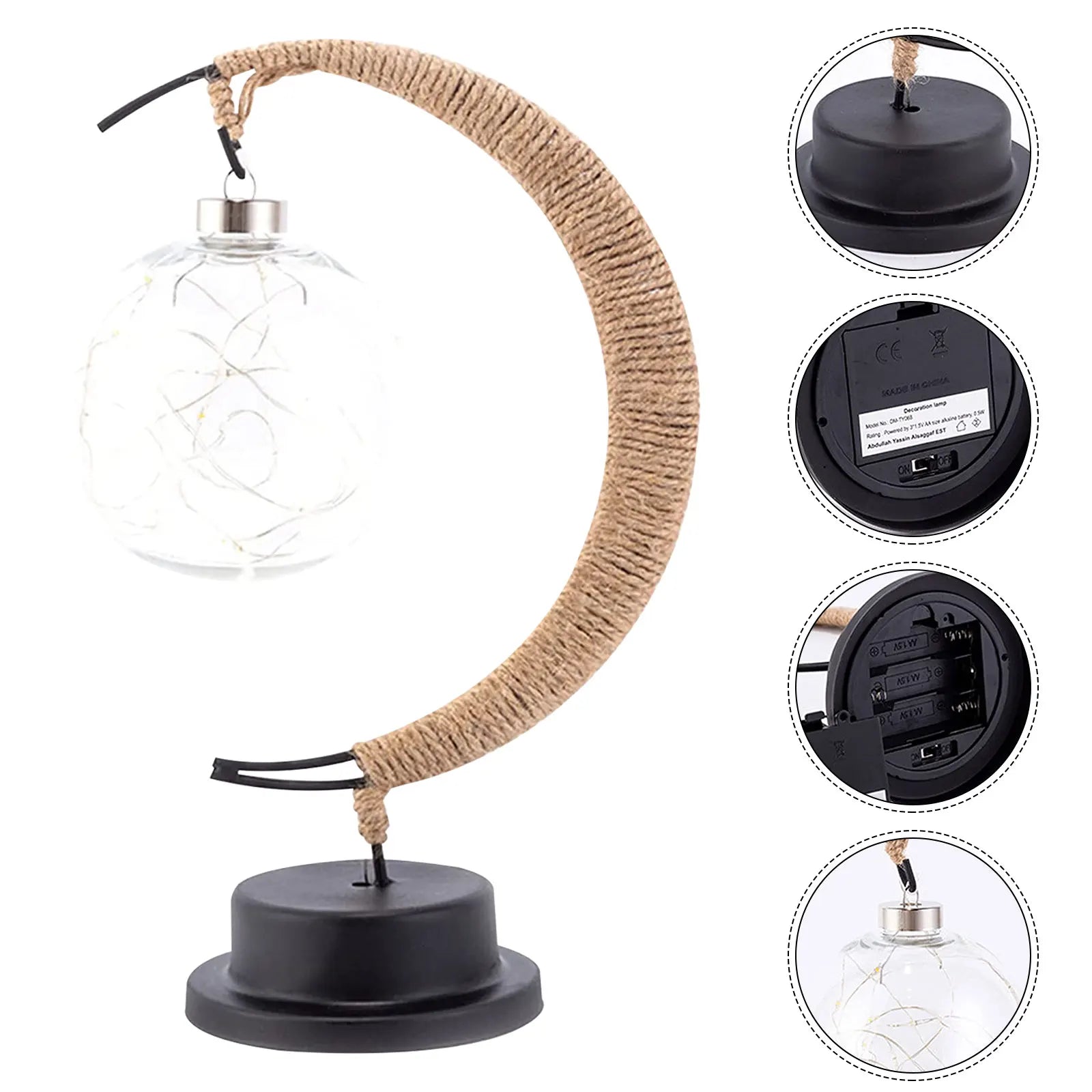 Borosilicate Glass Moon Lamp - Touch Dimmable LED Night Light for Dreamy Bedroom Decor