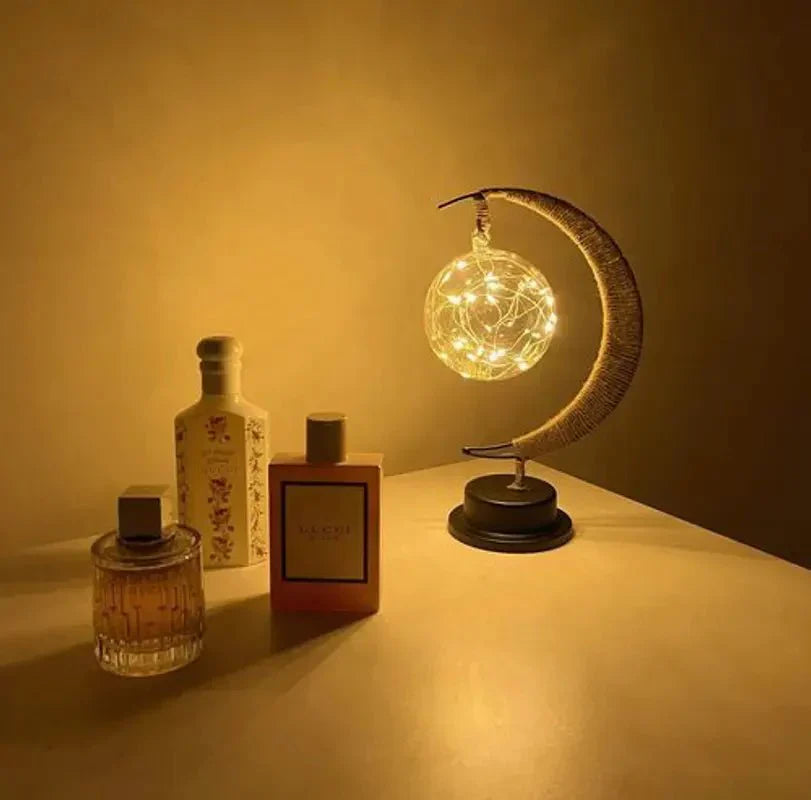 Borosilicate Glass Moon Lamp - Touch Dimmable LED Night Light for Dreamy Bedroom Decor