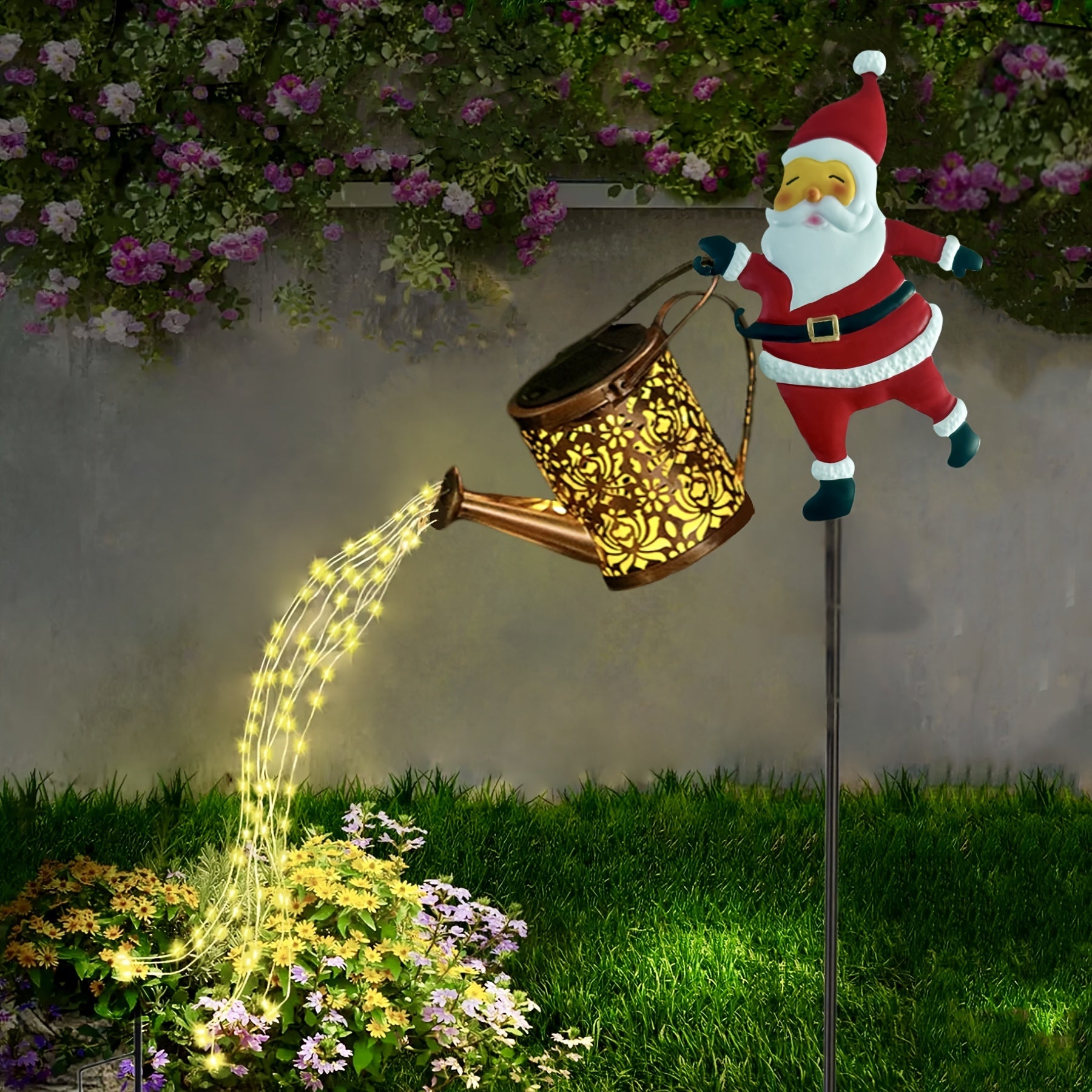 Solar Santa Lantern – Cute Hanging LED Christmas Light, Battery-Free Outdoor/Indoor Decoration