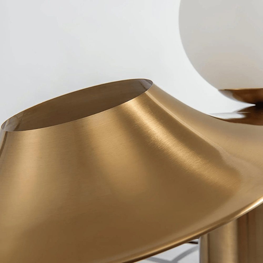 Hommfer Elegant Brass Table Lamp - Gold Finish Traditional Bedside/Living Room Light