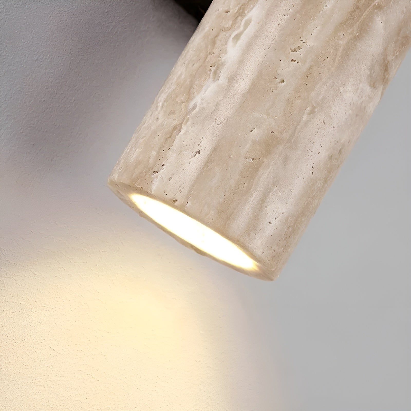 Luxury Travertine Stone Wall Sconce - Modern Up/Down Architectural Lighting