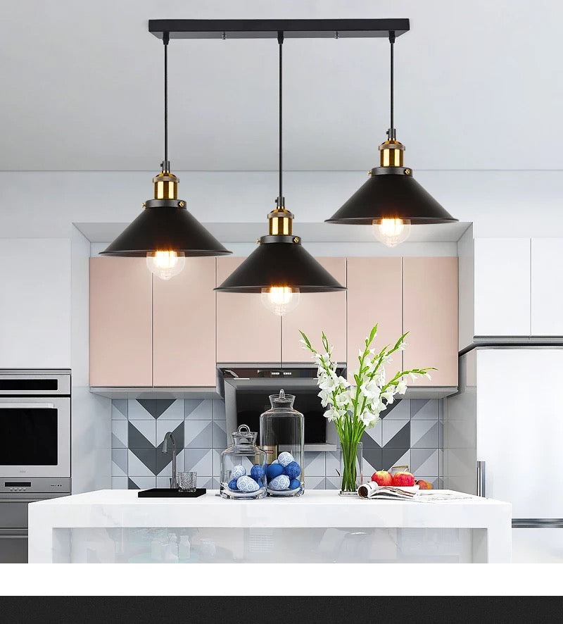 Industrial Vintage Pendant - Retro Farmhouse Kitchen Island Lamps