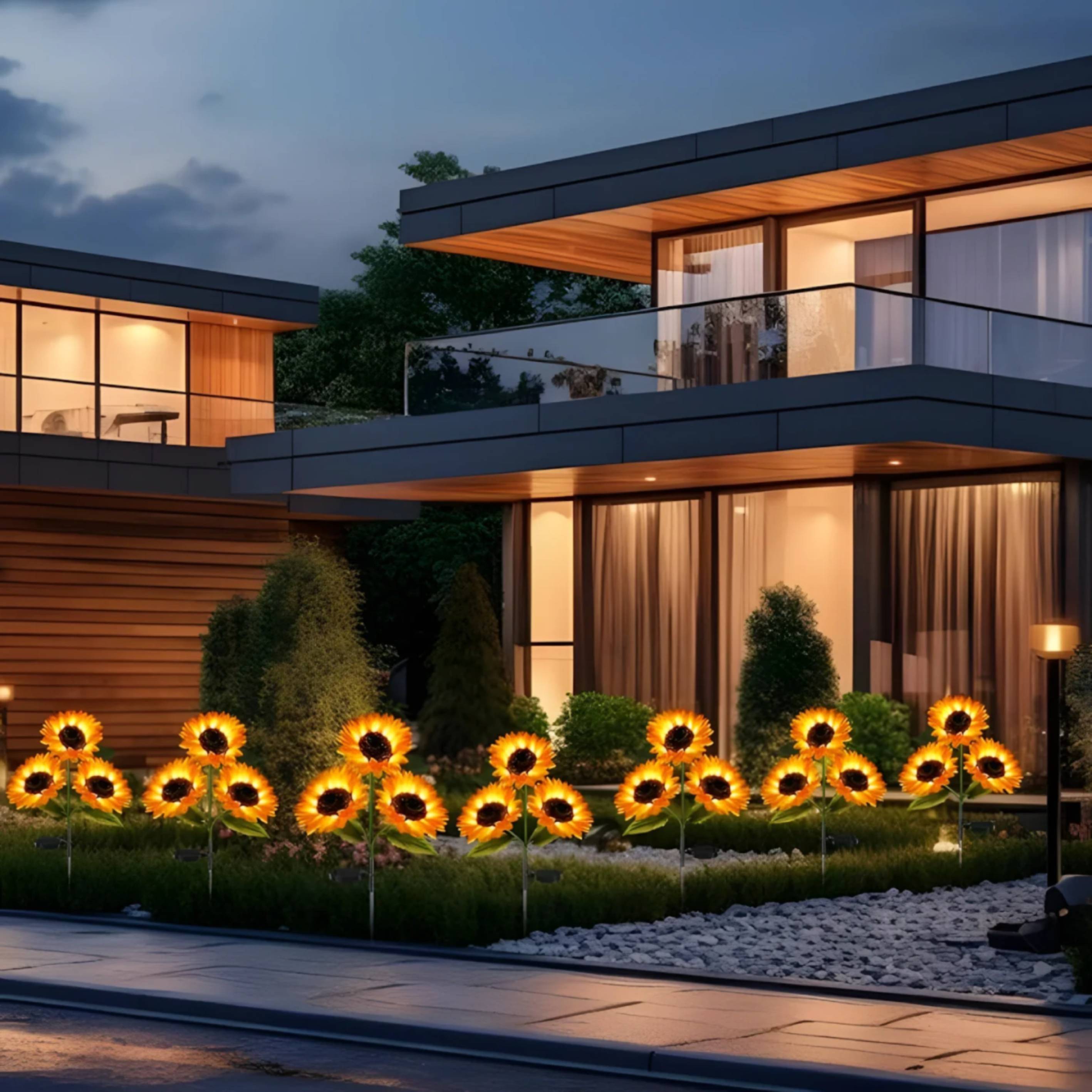 Solar Sunflower Garden Light – Wireless Outdoor Lighting with Realistic Floral Charm