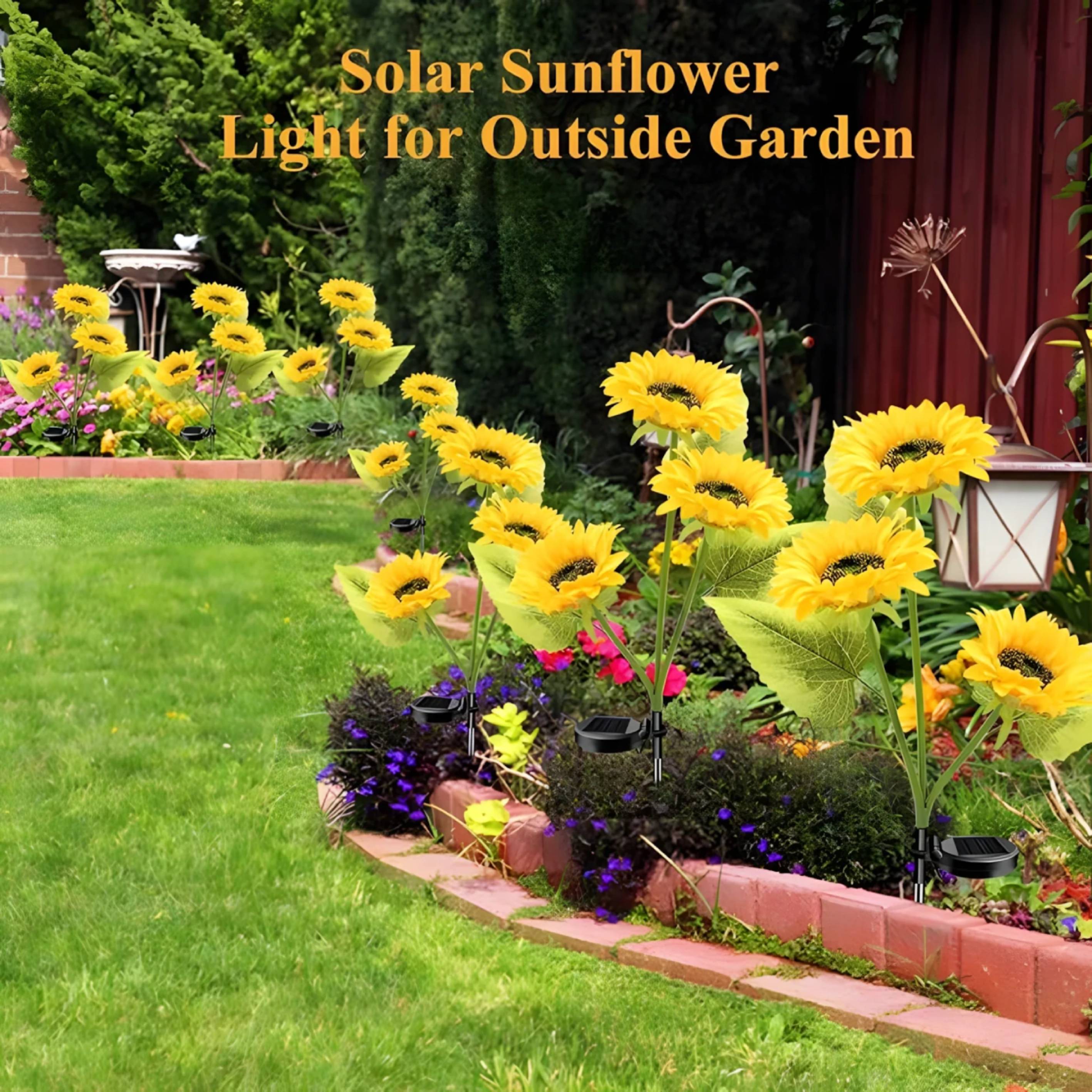 Solar Sunflower Garden Light – Wireless Outdoor Lighting with Realistic Floral Charm