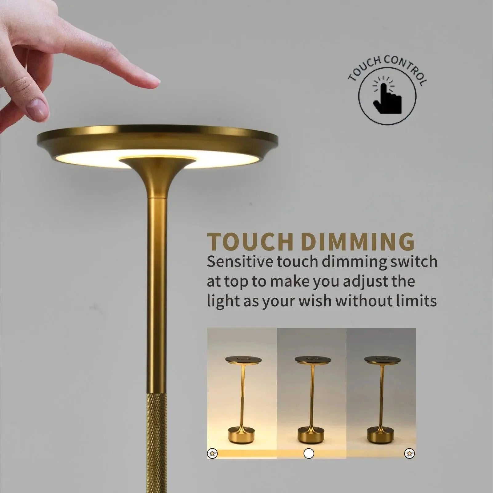 CozyTouch | Wireless Table Lamp - Portable & Rechargeable LED Light