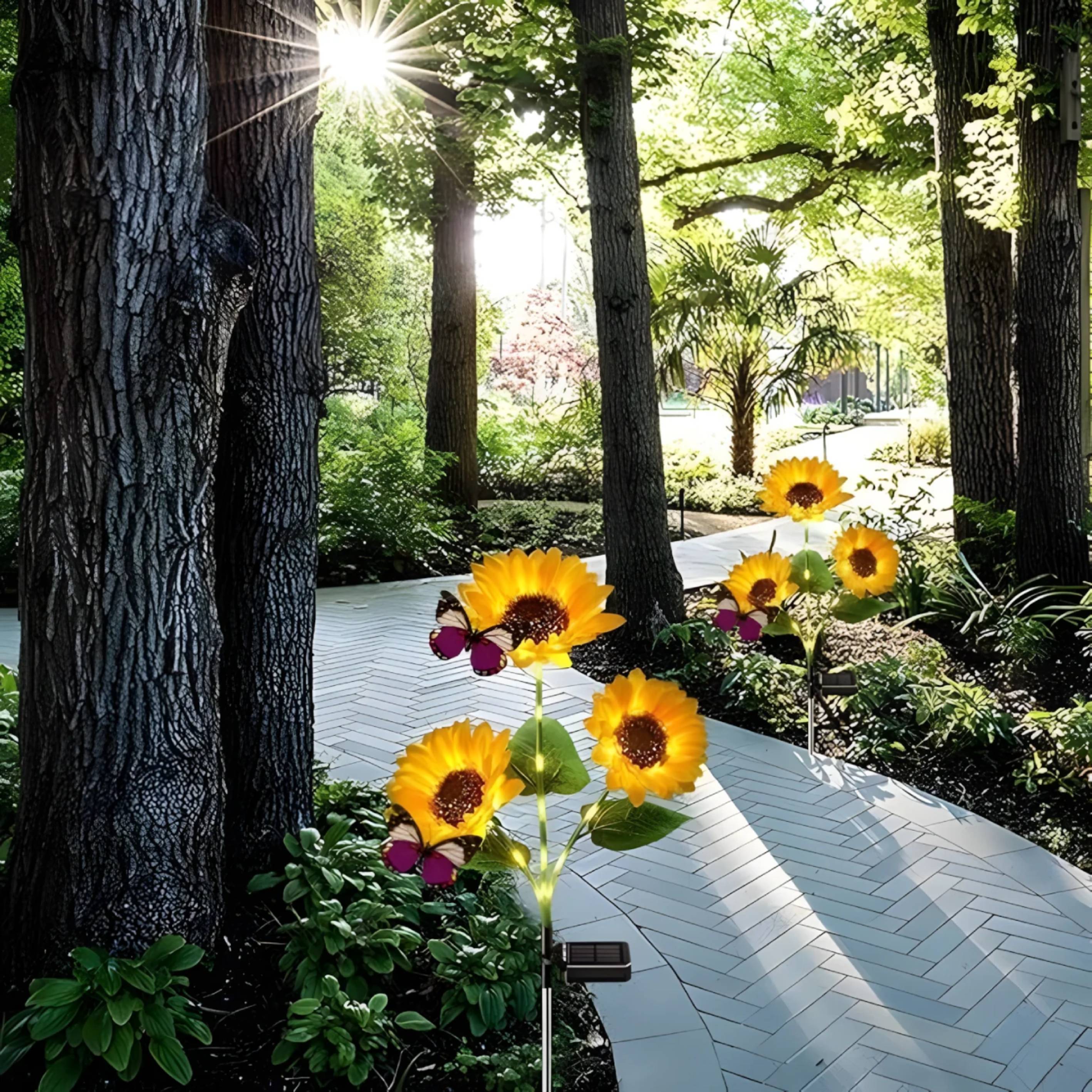 Solar Sunflower Garden Light – Wireless Outdoor Lighting with Realistic Floral Charm