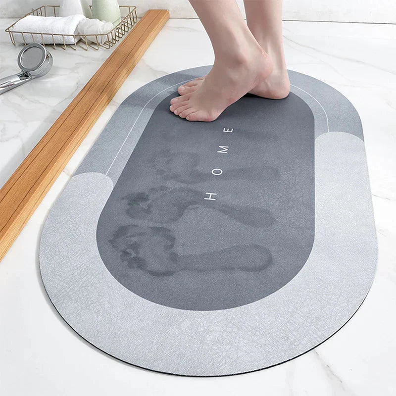 Rapid Dry Non-Slip Bath Mat | Super Absorbent Floor Mat for Bathroom