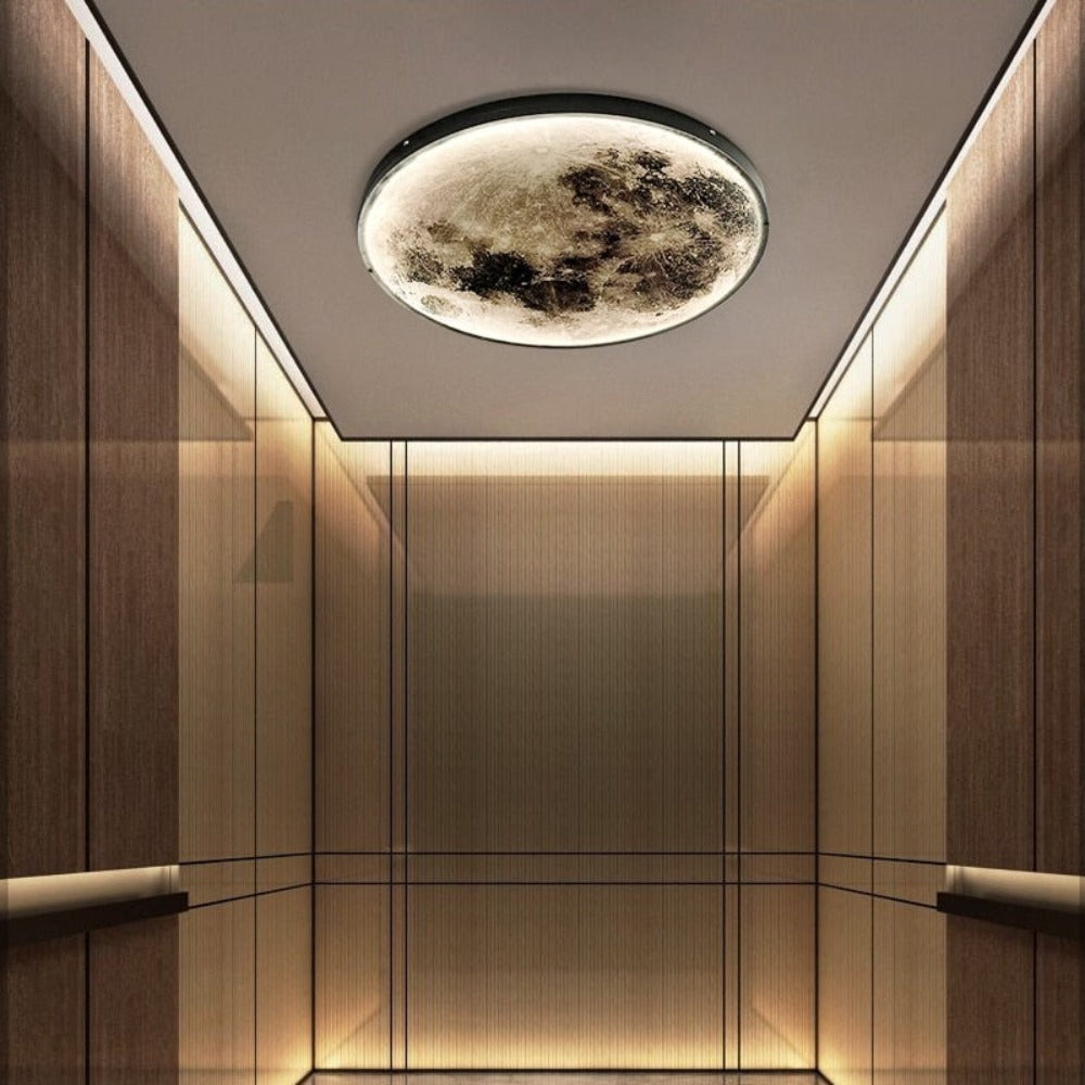 Realistic 3D Moon & Earth LED Wall Lamp - Dimmable Space Decor Ceiling Light
