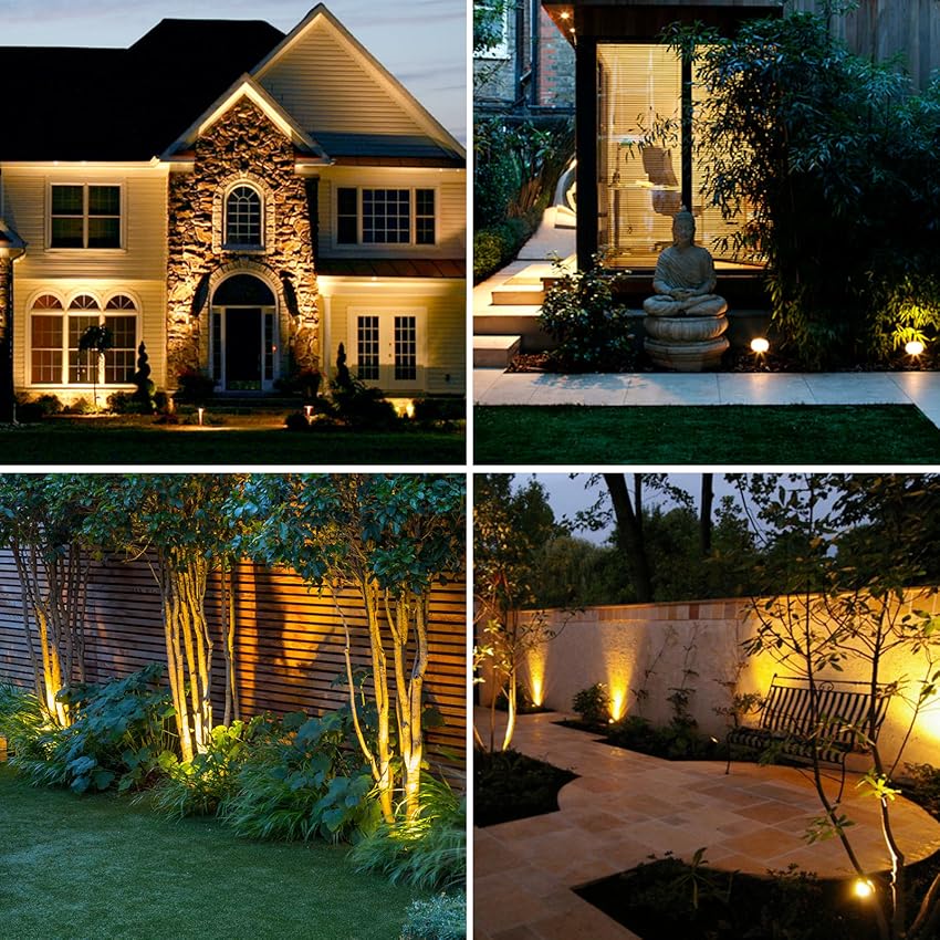 Solar Powered LED Garden Spotlight - Adjustable Outdoor Landscape Lights