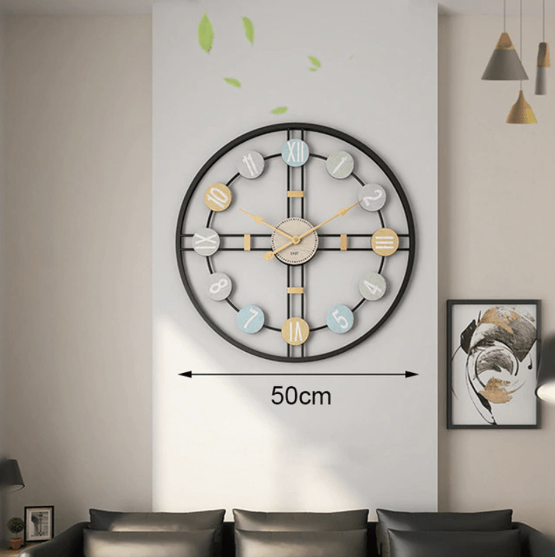 Modena Wall Clock – Modern Decorative Gold Frame Clock with Roman Numerals