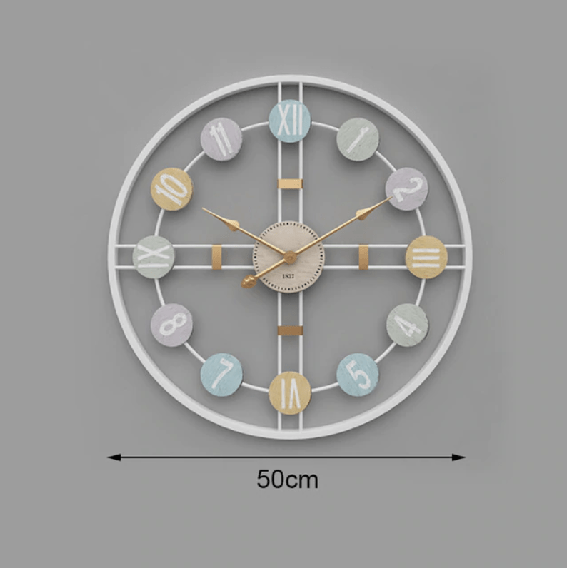 Modena Wall Clock – Modern Decorative Gold Frame Clock with Roman Numerals