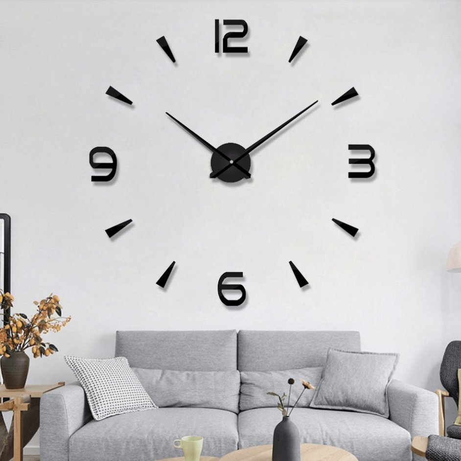 Moderner Wall Clock – Minimalist Black and White Square Wall Clock for Modern Home Décor