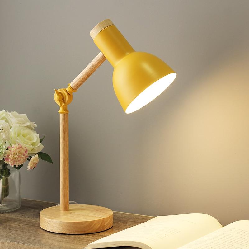 NordicGlow Scandinavian Wooden Desk Lamp | Modern LED Table Lamp