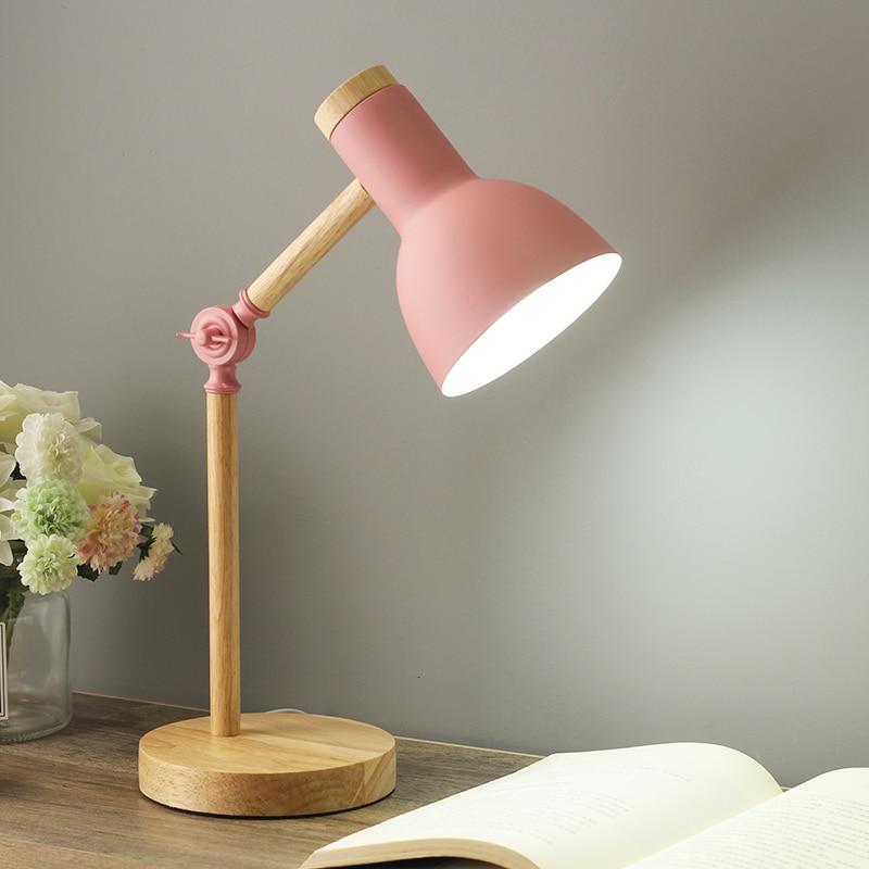 NordicGlow Scandinavian Wooden Desk Lamp | Modern LED Table Lamp
